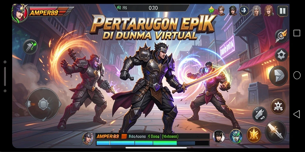 Tangkapan layar gameplay seru di AMPER88 dengan aksi pertarungan mendebarkan.