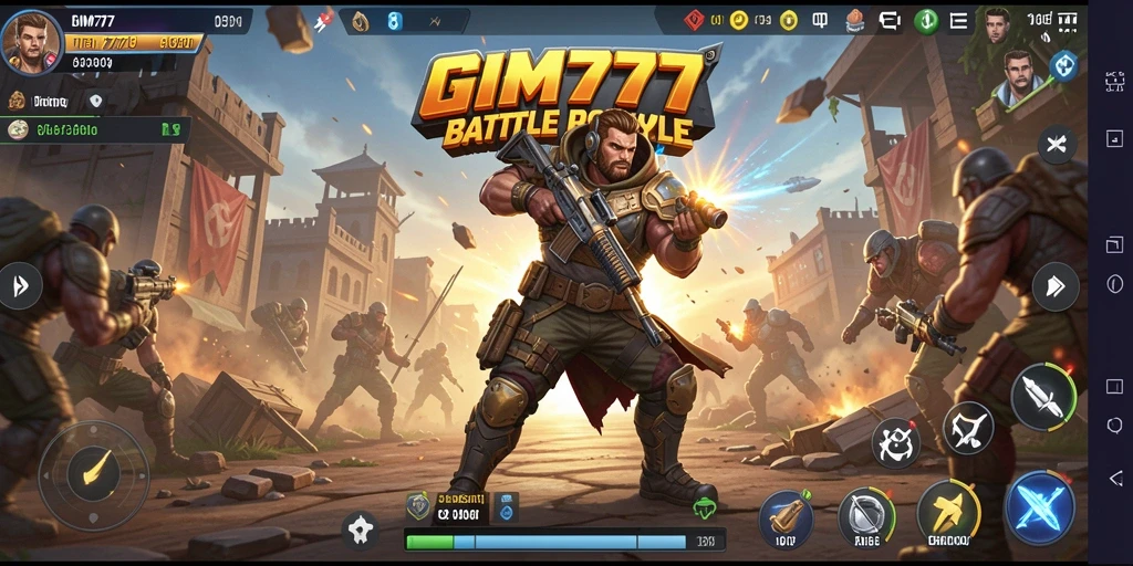 Screenshot GIM777 menunjukkan aksi seru permainan Battle Royale.