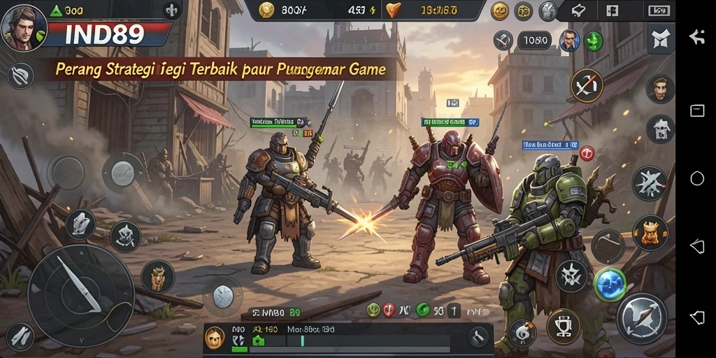 Screenshot IND89 menampilkan aksi strategi yang mendebarkan dalam pertempuran.