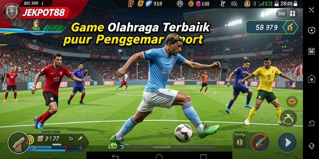 Tampilan gameplay JEKPOT88 menampilkan aksi olahraga yang mendebarkan.