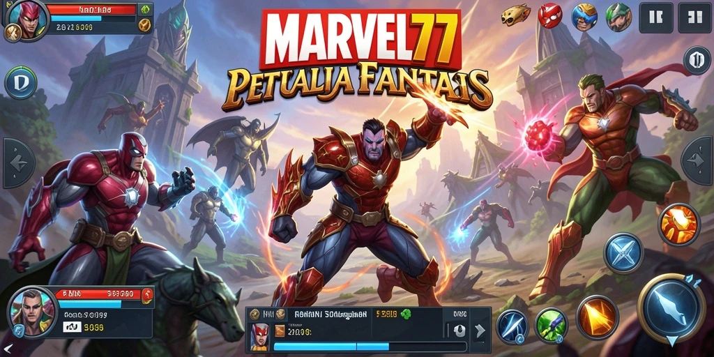 Gameplay seru dengan karakter Marvel yang ikonik.