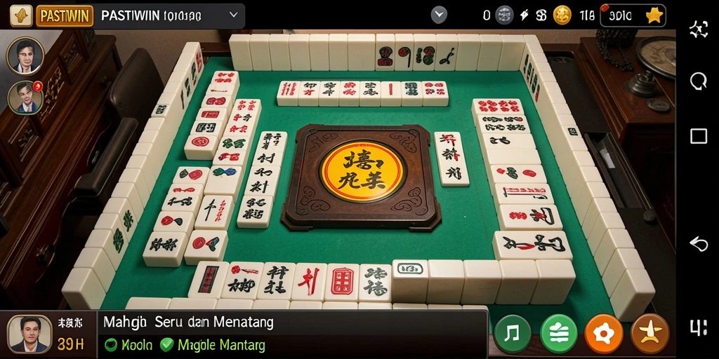 Tangkapan layar PASTIWIN yang menunjukkan gameplay Mahjong yang seru.