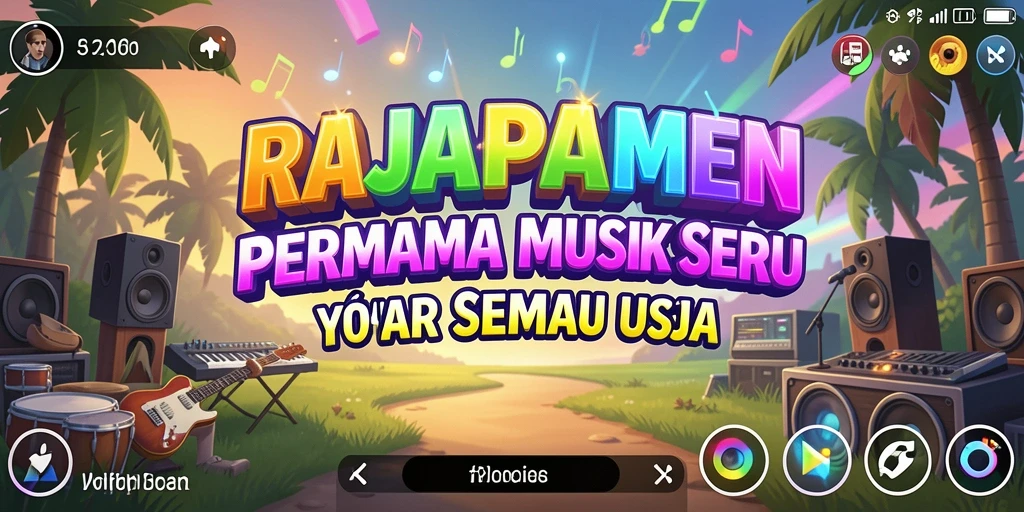 Tampilan gameplay RAJAPAMEN yang penuh warna dan interaktif.
