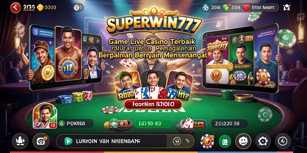 Tampilan gameplay Live Casino yang mengasyikkan di SUPERWIN777.