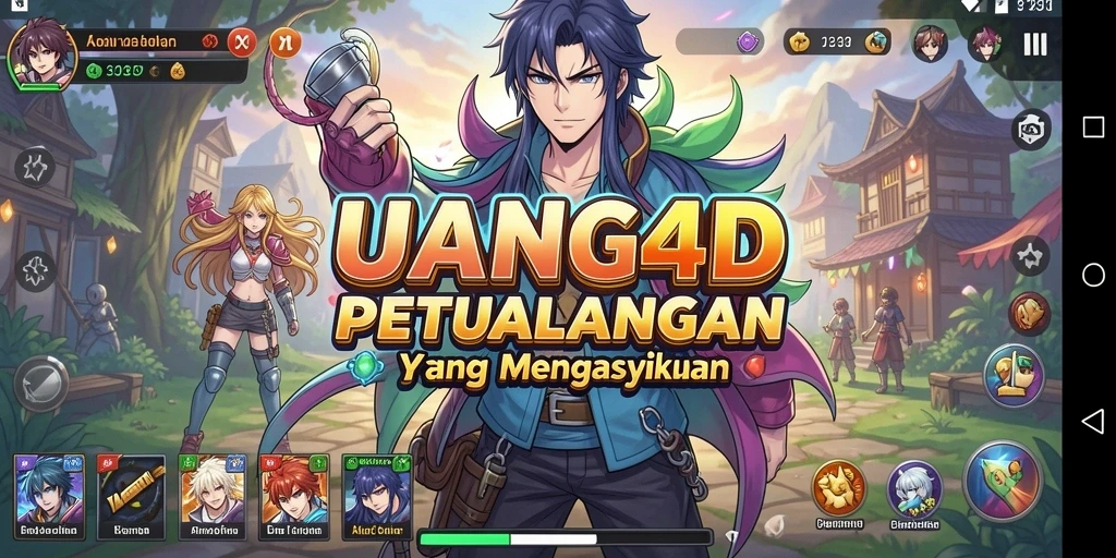 Screenshot menunjukkan aksi menakjubkan dalam game Anime.