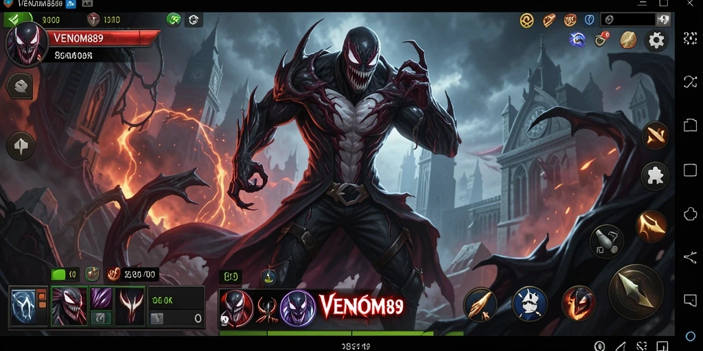Tangkapan layar gameplay VENOM889 yang menunjukkan aksi strategis yang mendebarkan.